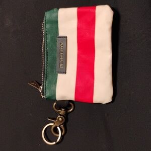 Pendleton brand canvas ID wallet pouch with keyring and clasp